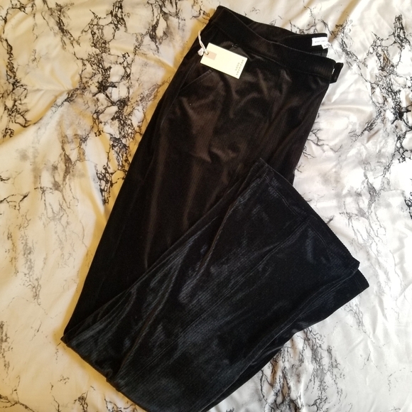 Good American Black Velour Dress Up And Down Pant - Picture 6 of 9